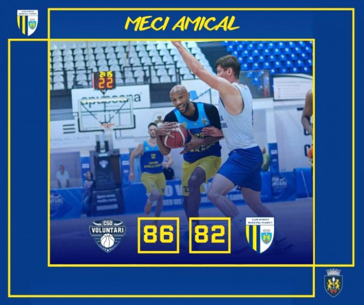 CSM BBA Petrolul Ploiești pierde la Voluntari în amicalul de pregătire