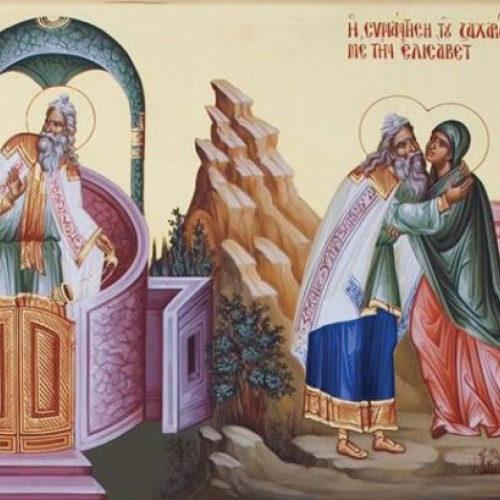 Arhanghelul Gavril a vestit nașterea Sfântului Ioan Botezătorul lui Zaharia