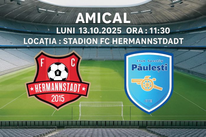 CS Păulești joacă un amical pe stadionul celor de la FC Hermannstadt