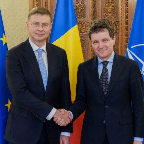 Nicușor Dan și Valdis Dombrovskis discută despre situația fiscală a României la Cotroceni